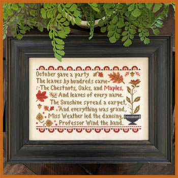 October's Party - Cross Stitch Pattern by Little House Needleworks