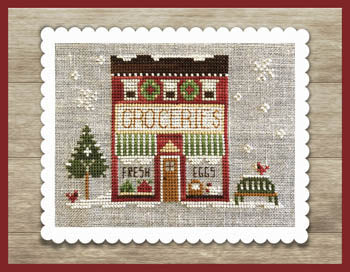 Hometown Holiday #22 Grocery Store - Cross Stitch Pattern by Little House Needleworks