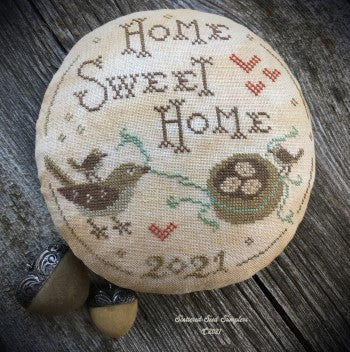 Home Sweet Home Pinkeep - Cross Stitch Pattern by Scattered Seed Samplers
