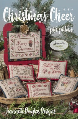 Christmas Cheer Pin Pillows - Cross Stitch designs By Jeannette Douglas