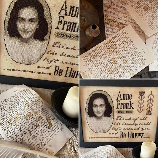 Anne Frank  - Cross Stitch Pattern by The Primitive Hare