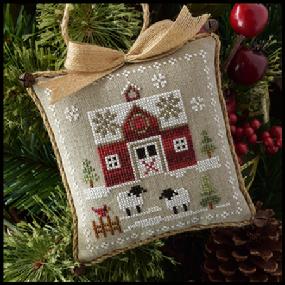 FarmHouse Christmas - Part 1 - Little Red Barn - Cross Stitch Pattern by Little House Needleworks