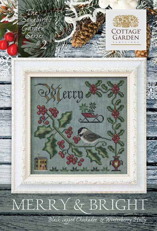 Songbird's Garden #02 - Merry & Bright -Cross Stitch Chart by Cottage Garden Samplings