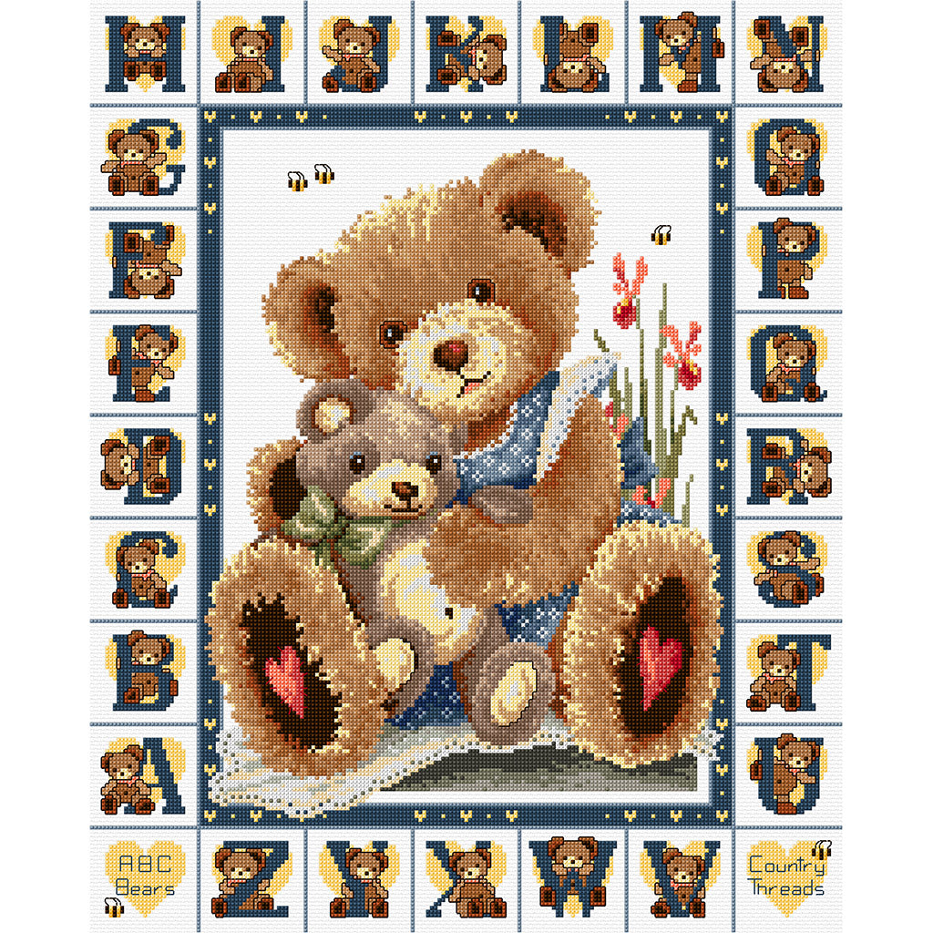 ABC Bears - Cross Stitch Pattern by CountryThreads