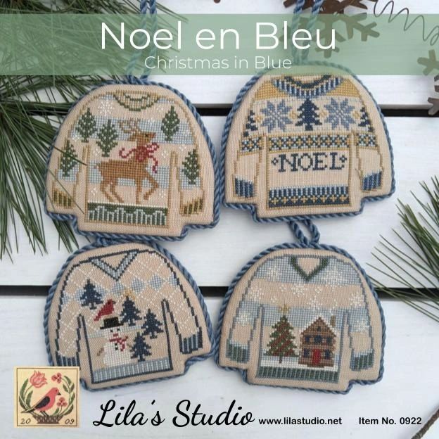 Noel en Bleu (Christmas in Blue) - Cross Stitch Pattern by Lila's Studio