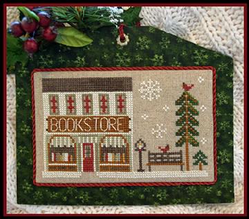 Hometown Holiday #13 Bookstore -Cross Stitch Pattern by Little House Needleworks