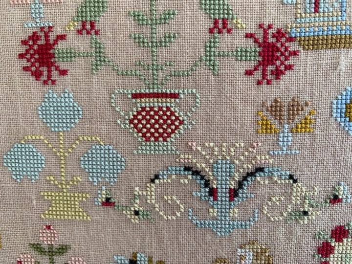 Jane Bannister 1855 ~ Reproduction Sampler Pattern by Hands Across the Sea Samplers