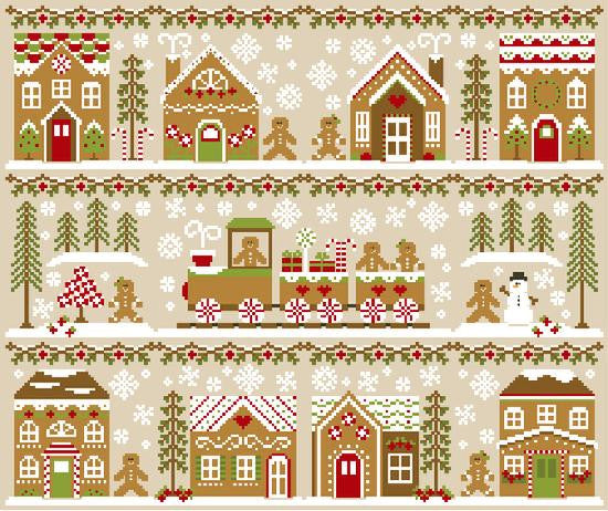 Gingerbread Village #10 -Gingerbread House 7 -Cross Stitch Pattern by Country Cottage Needleworks