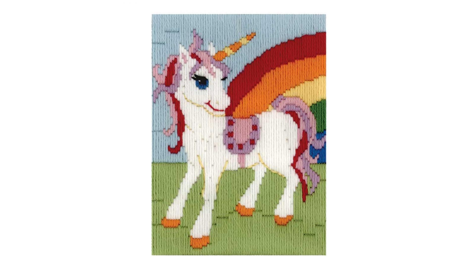 Rainbow Unicorn Long Stitch