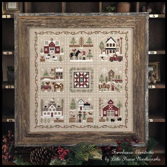 FarmHouse Christmas - Part 7 - Cock-a-doodle-do - Cross Stitch Pattern by Little House Needleworks