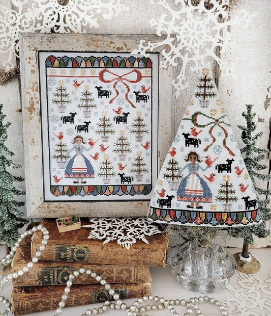 Eighth Day of Christmas Sampler and Tree - Cross Stitch Pattern by Hello From Liz Mathews