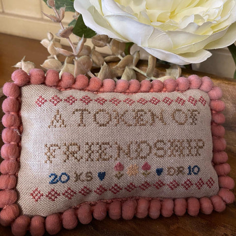 A Token of Friendship - Cross-stitch chart by Frog Cottage Designs