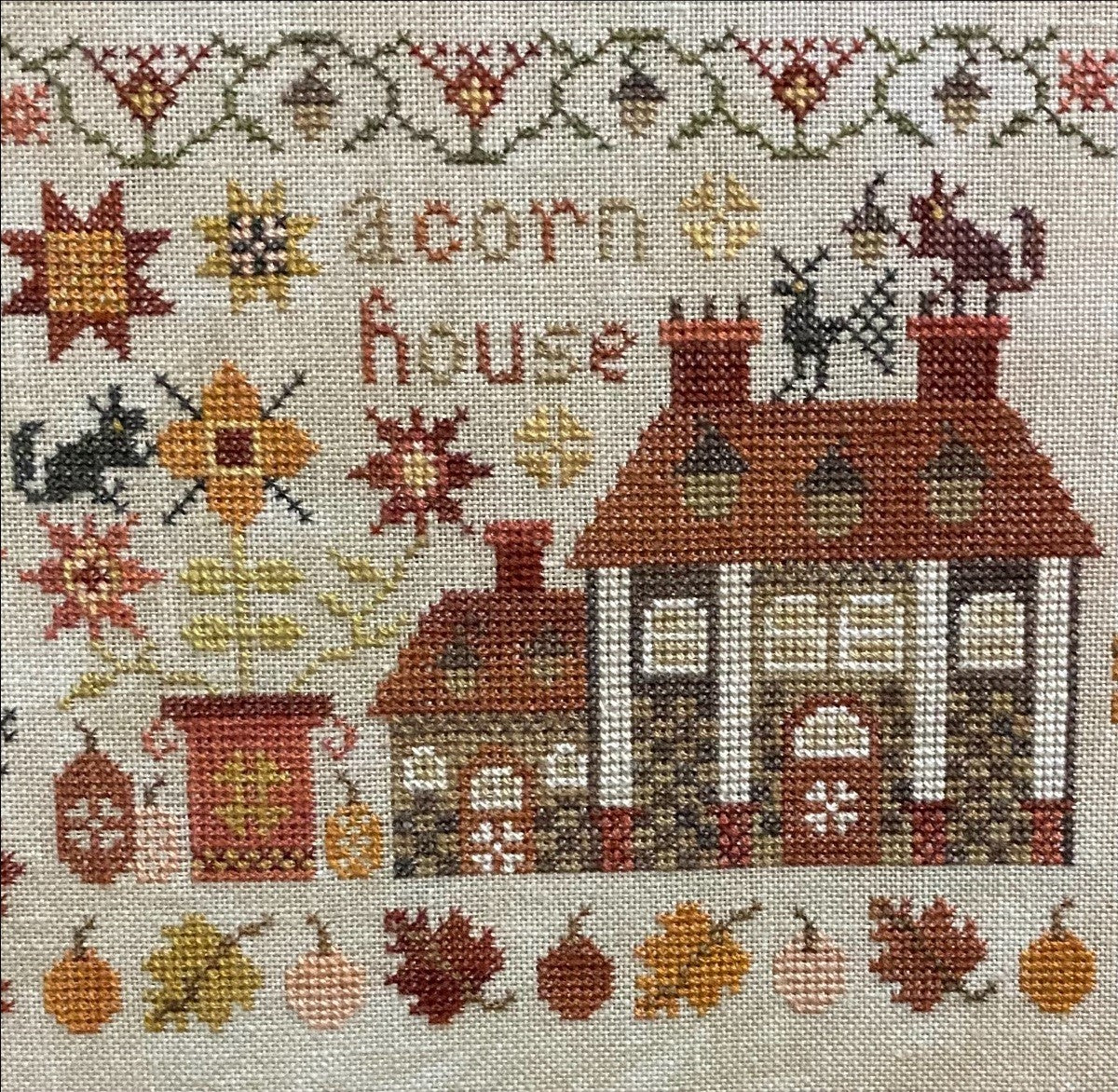 Acorn House - Cross stitch pattern by Pansy Patch