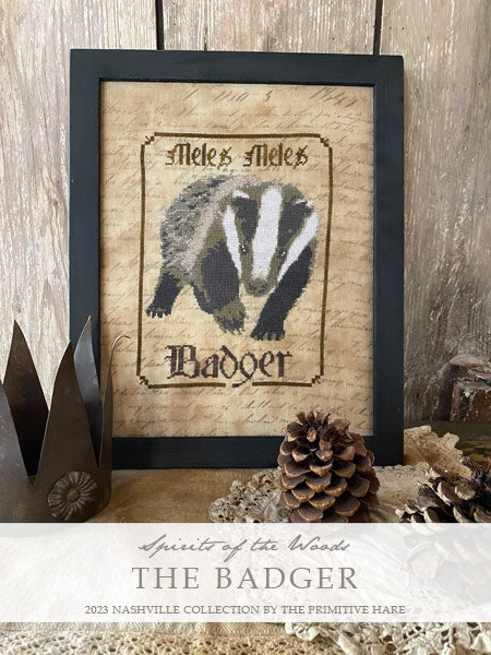 Badger - Cross Stitch Pattern by Primitive Hare