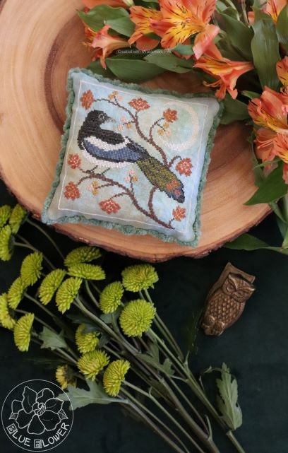 Magpie and the Moon - Cross Stitch Pattern by The Blue Flower