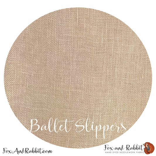 Fox and Rabbit Hand Dyed Linen - Ballet Slippers