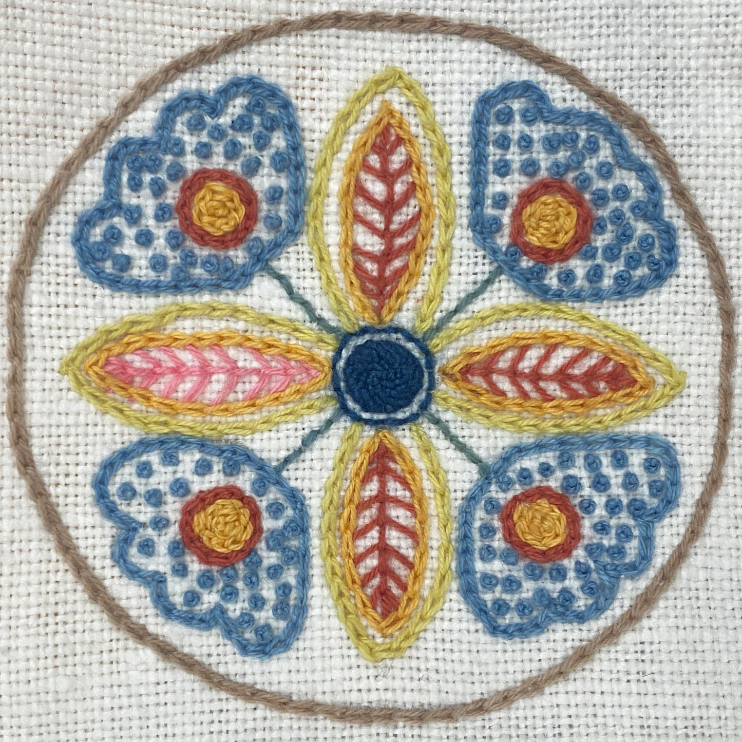 Belgian Linen Embroidery Panel