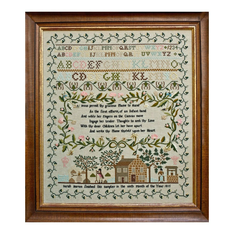 Sarah Borton 1815 ~ Reproduction Sampler Pattern by Hands Across the Sea Samplers