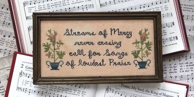 Sunday Stitches #9 ~  Come Thou Fount Cross Stitch Pattern by Heartstring Samplery