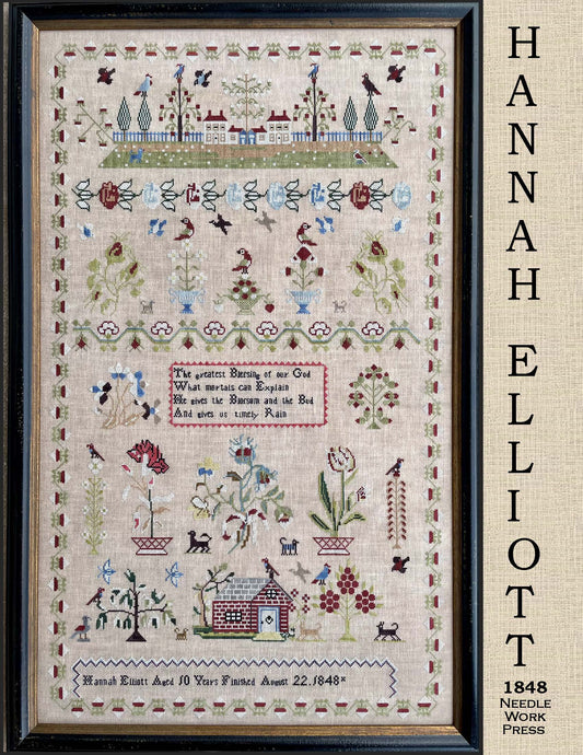 Hannah Elliott Sampler - Cross Stitch Pattern by Needlework Press