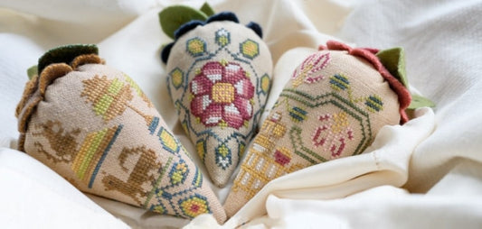 English Sampler Berries Cross stitch pattern by Erica Michaels