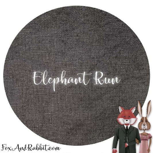 Fox and Rabbit Hand Dyed Linen - Elephant Run