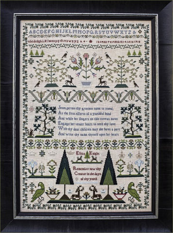 Eliza Knight ~ Reproduction Sampler Pattern by Hands Across the Sea Samplers