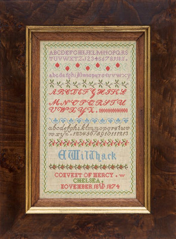 Emily Wildhack 1874 - Reproduction Sampler Pattern by Hands Across the Sea Samplers
