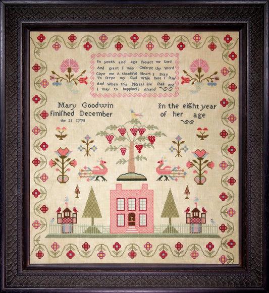Mary Goodwin 1798 ~ Reproduction Sampler Pattern by Hands Across the Sea Samplers