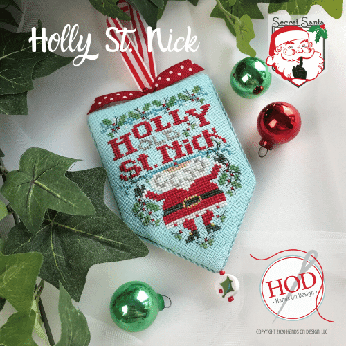 Holly St. Nick - Cross Stitch Pattern by Hands On Design