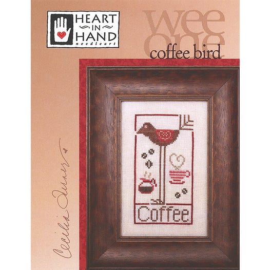 Wee One Coffee Bird - Cross Stitch Pattern by Heart In Hand