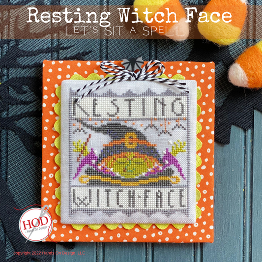 Resting Witch Face - Cross Stitch Pattern by Hands On Design