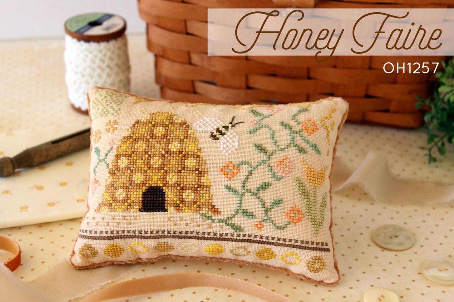 Honey Faire  - Cross Stitch Pattern by October House Fiber Arts