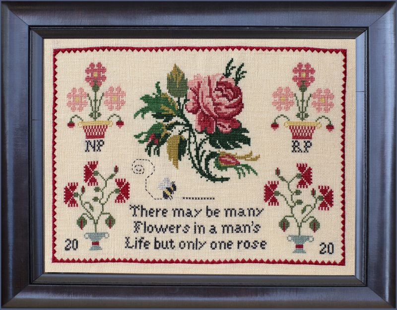 Only One Rose~  (PDF) Cross Stitch design by Nicola Parkman