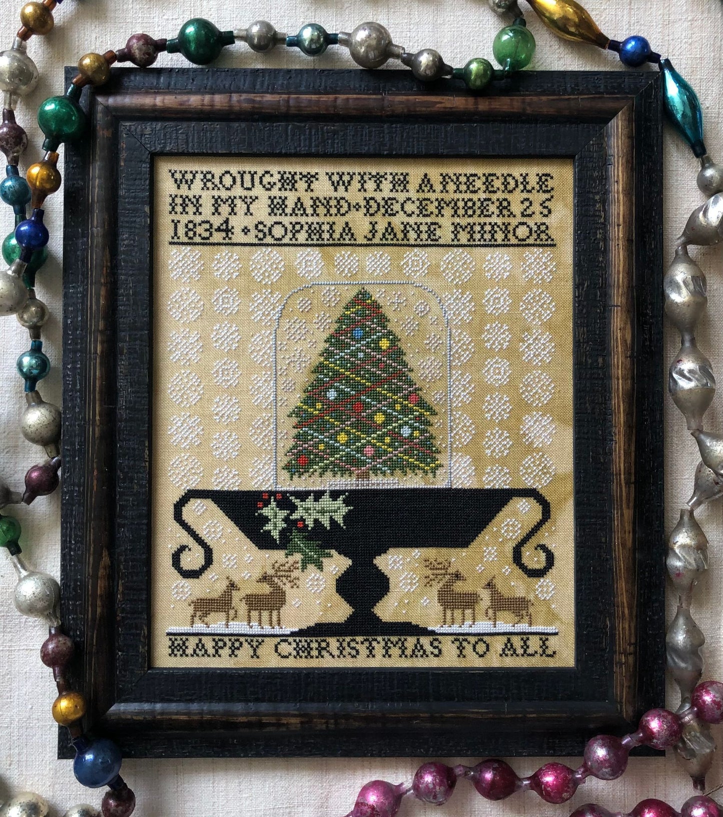 Happy Christmas - Cross Stitch Pattern by Kathy Barrick