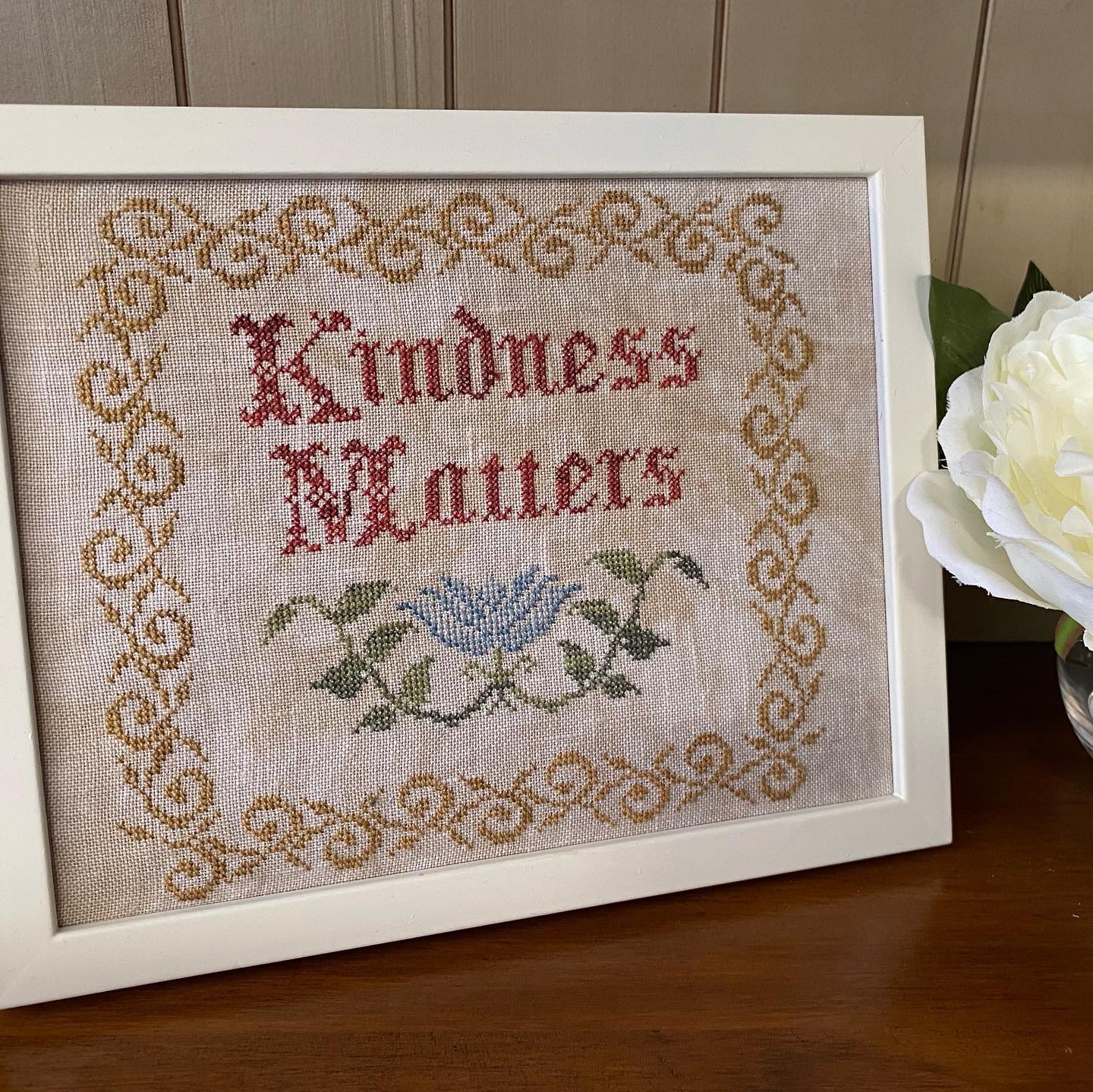 Kindness Matters - Cross-stitch chart by Frog Cottage Designs