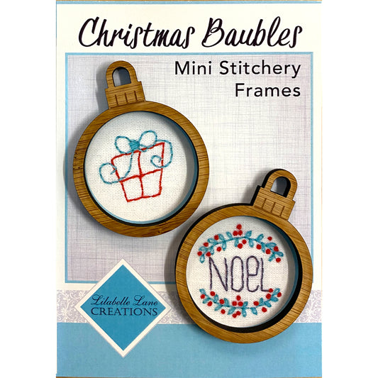 Mini Stitchery Frames 1.75" Christmas Bauble