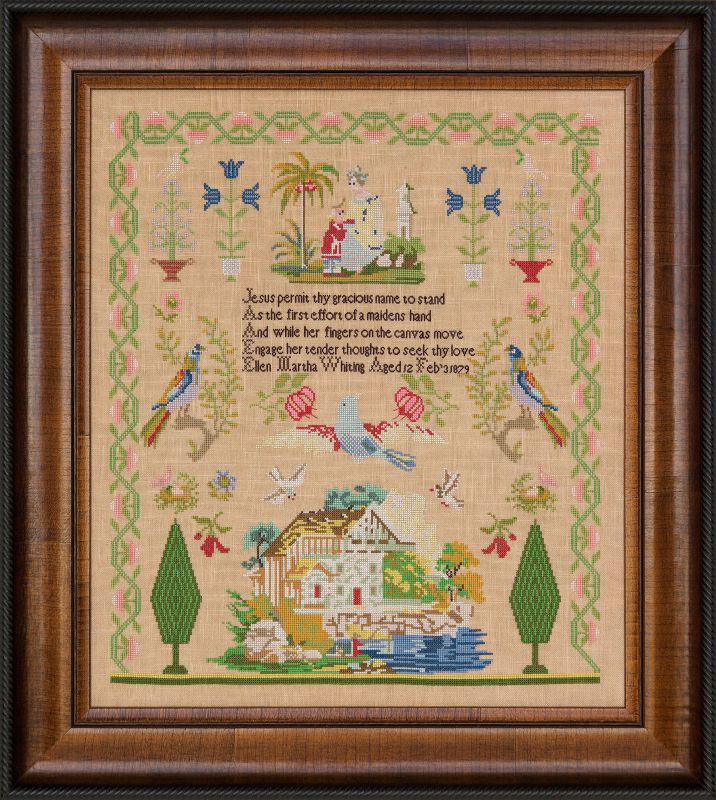 Ellen Martha Whiting 1879 ~ Reproduction Sampler Pattern by Hands Across the Sea Samplers (PDF)