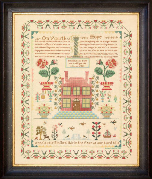 Ann Castle 1811 ~ Reproduction Sampler Pattern by Hands Across the Sea Samplers