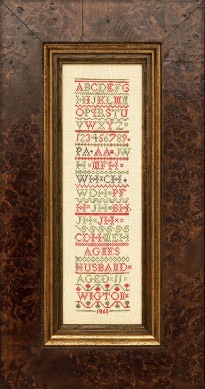 Agnes Husband 1862 ~ Reproduction Sampler Pattern by Hands Across The Sea Samplers (PDF)