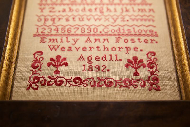 Emily Ann Foster 1892 - Reproduction Sampler Pattern by Hands Across the Sea Samplers