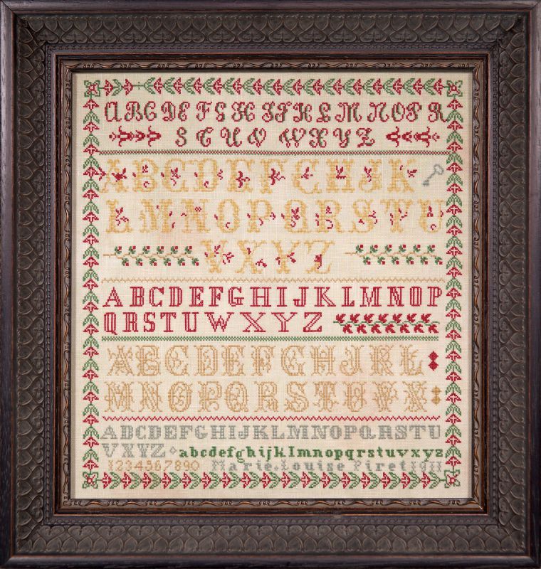 Marie Louise Piret 1911 ~ Reproduction Sampler Pattern by Hands Across the Sea Samplers