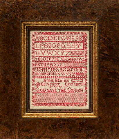 Annie Bayliss 1887 ~ Reproduction Sampler Pattern by Hands Across the Sea Samplers