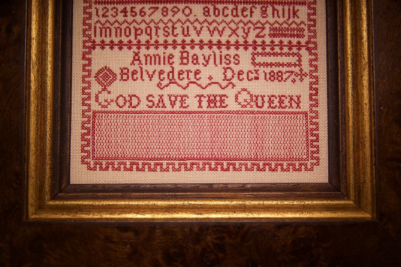 Annie Bayliss 1887 ~ Reproduction Sampler Pattern by Hands Across the Sea Samplers