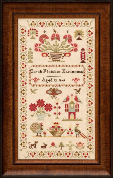 Sarah Fletcher 1841 ~ Reproduction Sampler Pattern by Hands Across the Sea Samplers