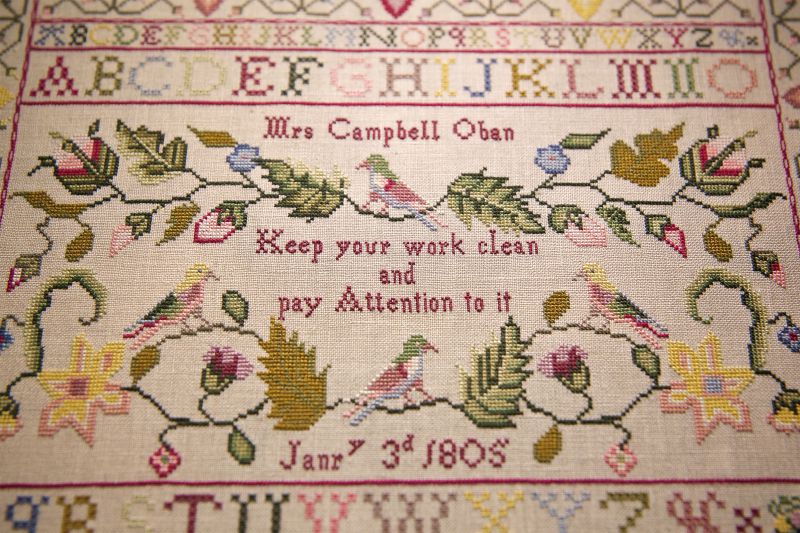 Mrs Campbell Oban 1805 ~ Reproduction Sampler Pattern by Hands Across the Sea Samplers