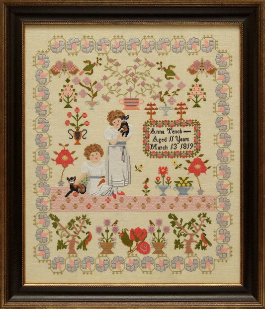 Anna Tench 1811 ~ Reproduction Sampler Pattern by Hands Across the Sea Samplers