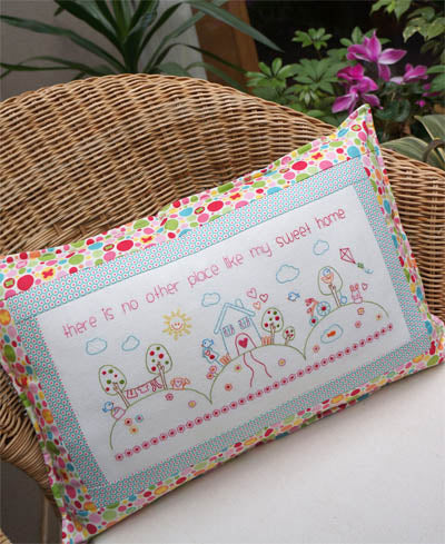 My Sweet Home - Embroidery Design Pre-Printed Panel