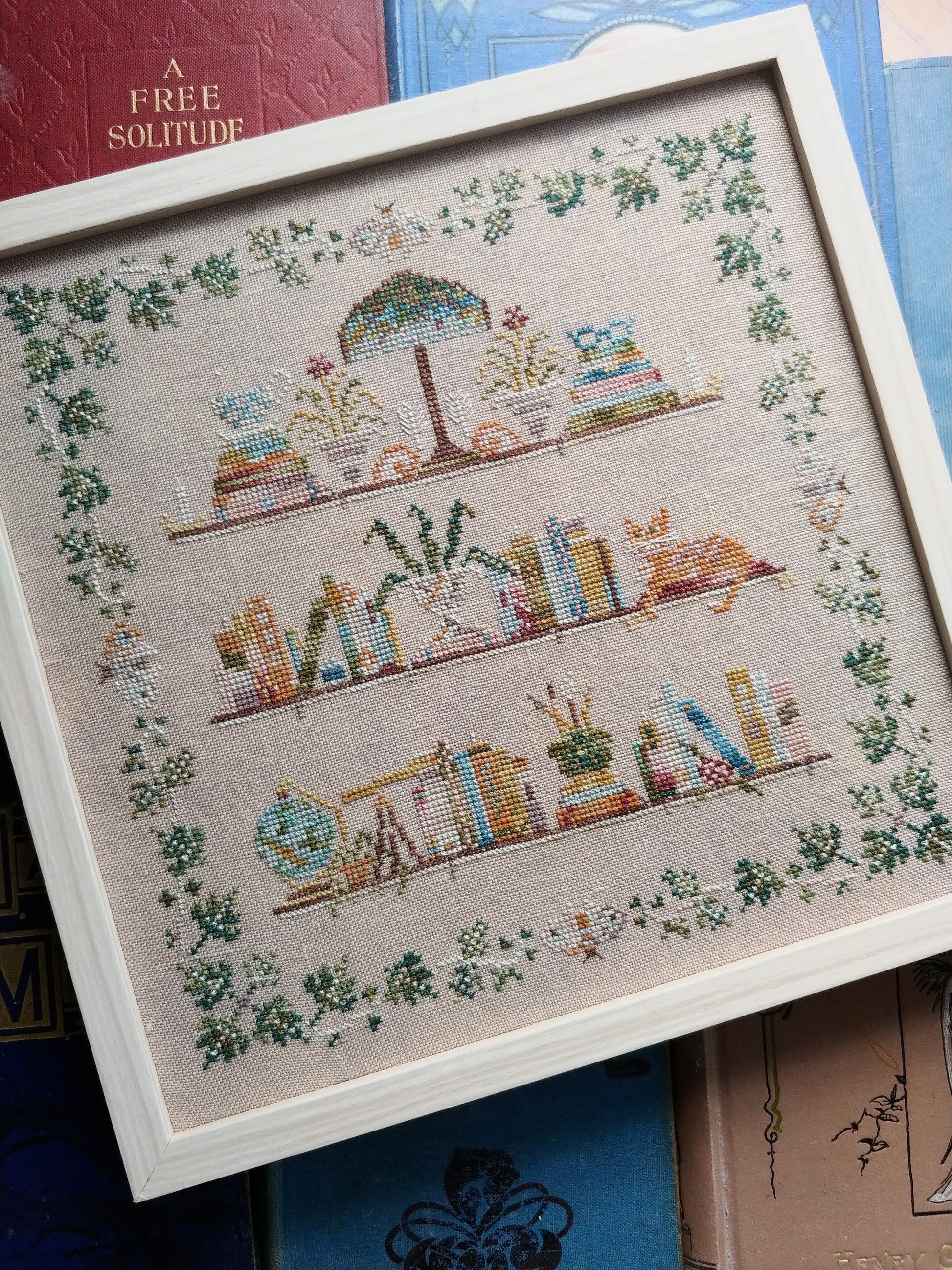 In the Library - Cross-stitch pattern by Mojo Stitches – A Stitch in Time