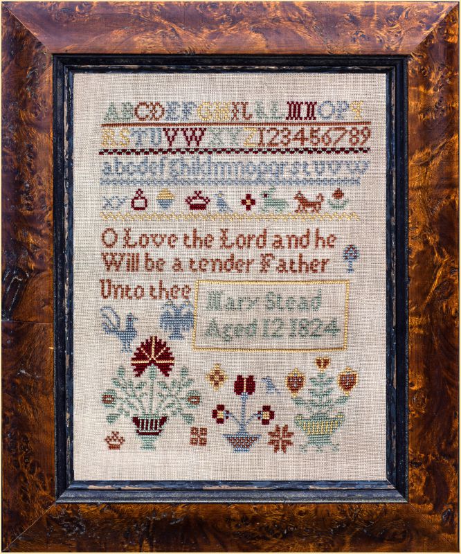 Mary Stead 1824 - Reproduction Sampler Pattern by Hands Across the Sea Samplers (PDF)